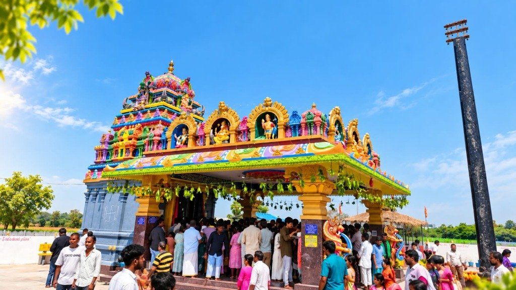 Sri Lakshmi Ganapati Temple at Alugunuru, Karimnagar, Telangana - Temple Gopuram and Architecture